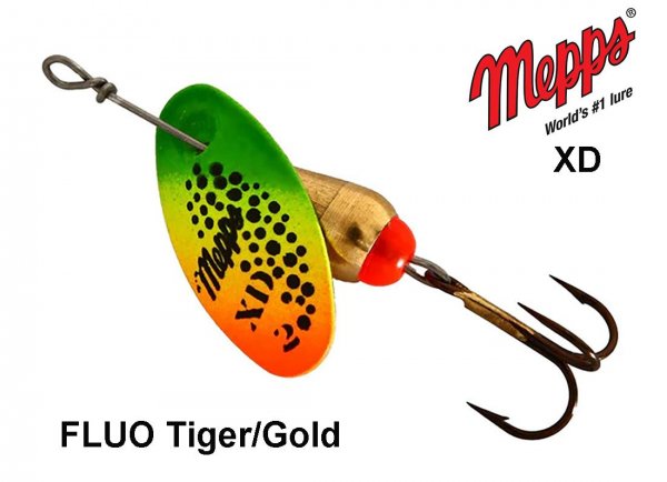 Blizgė Mepps XD Tiger/Gold