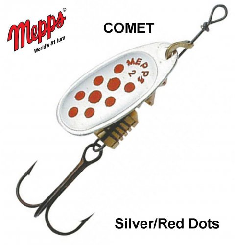 Blizgė Mepps Comet Silver Red Dots