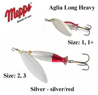 Pöörellant Mepps Aglia Long Heavy Silver-Silver/Red