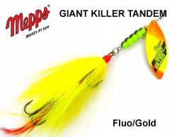 Rotējošais māneklis Mepps Giant Killer Tandem Fluo/Gold