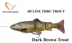Savage gear 4D LINE THRU TROUT Moderat vask Mørk brun ørret