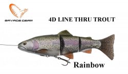 SAVAGE GEAR 4D Line Thru Trout Медленно тонущий Rainbow