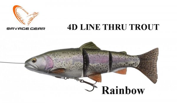 SAVAGE GEAR 4D Line Thru Trout Медленно тонущий Rainbow [01-57385]