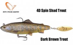 Masalas Savage Gear 4D Trout Spin Shad Dark Brown trout