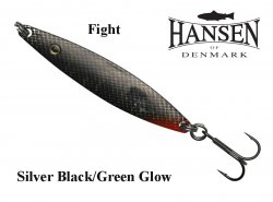 Блесна Hansen Fight Silver Black/Green Glow