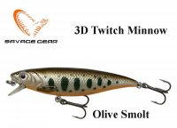 Vobleris Savage Gear 3D Twitch Minnow Olive Smolt