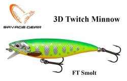 Wobler Savage Gear 3D Twitch Minnow FT Smolt