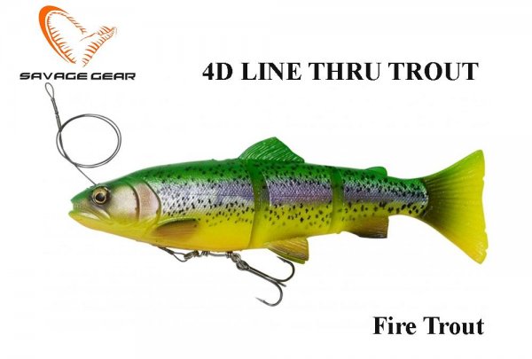 SAVAGE GEAR 4D Line Thru Trout Lėtai skęstantis Fire Trout [01-63752]