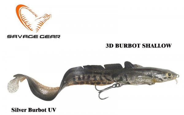 Приманка Savage Gear 3D Burbot Shallow 25 см 70 г Silver Burbot