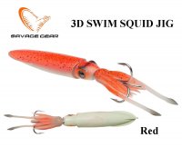 Savage gear 3D Swim Squid Jig Red
