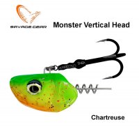 Galvakablis Savage Gear Monster Vertical Head Chartreuse