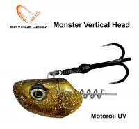 Galvakablis Savage Gear Monster Vertical Head Motoroil UV