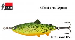 Блесна-колебалка DAM Effzett Trout Spoon Sinking Fire Trout UV