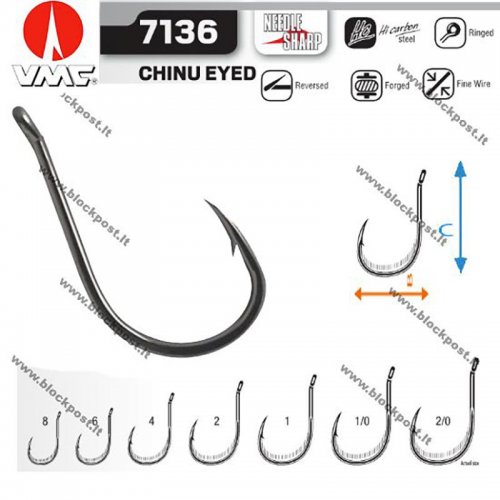 Kabliukas VMC 7136BN Chinu Eyed