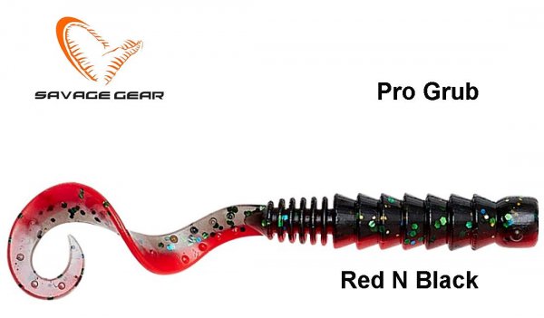 Guminukas Savage Gear Pro Grub Red N Black