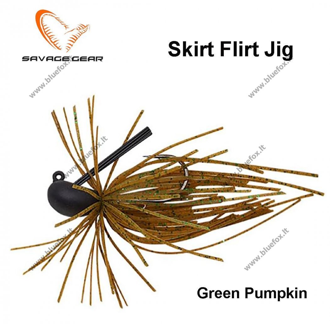 Savage Gear Skirt Flirt Jig Sinking Hook Size Nr 1 Green Pumpkin