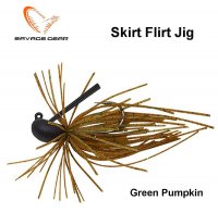 Jigköder Savage Gear Skirt Flirt Jig Haken Nr 2 Green Pumpkin