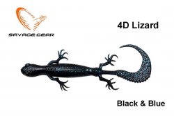 Appât Savage Gear 3D Lézard Noir & Bleu