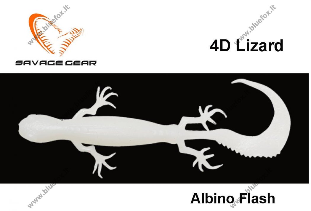 Guminukas Savage Gear 3D Lizard driežas Albino Flash - Spauskite ant paveikslėlio norint uždaryti