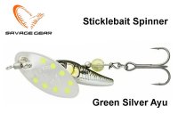 Savage Gear Sticklebait Spinner Green Silver Ayu