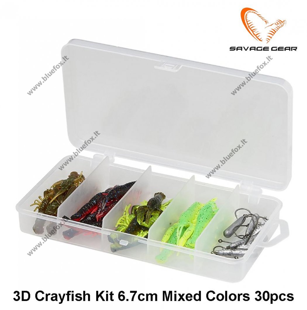 Guminukų rinkinys Savage Gear 3D Crayfish Kit 6.7cm Mixed Colors - Spauskite ant paveikslėlio norint uždaryti