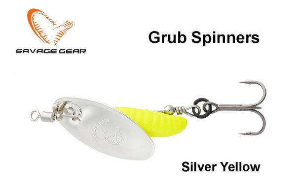 Savage Gear Grub Spinner Silver Yellow [01-82465] - 5.07EUR : www