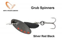 Pöörellant Savage Gear Grub Spinner Silver Red Black