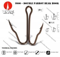 VMC 9900BZ double hook Double Parrot Beak bronze