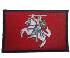 Patches Vytis (knight) on the red background
