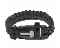 Ellujäämiskäevõru Badger Outdoor Paracord Bracelet tulirauaga Black