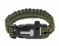 Isgyvenimo apyranke Badger Outdoor Paracord Bracelet su skiltuvu Olive