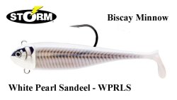 Soft Lure Storm Biscay Minnow White Pearl Tobis WPRLS