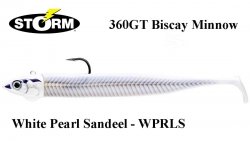 Soft Lure Storm 360GT Coastal Biscay Minnow White Pearl Tobis