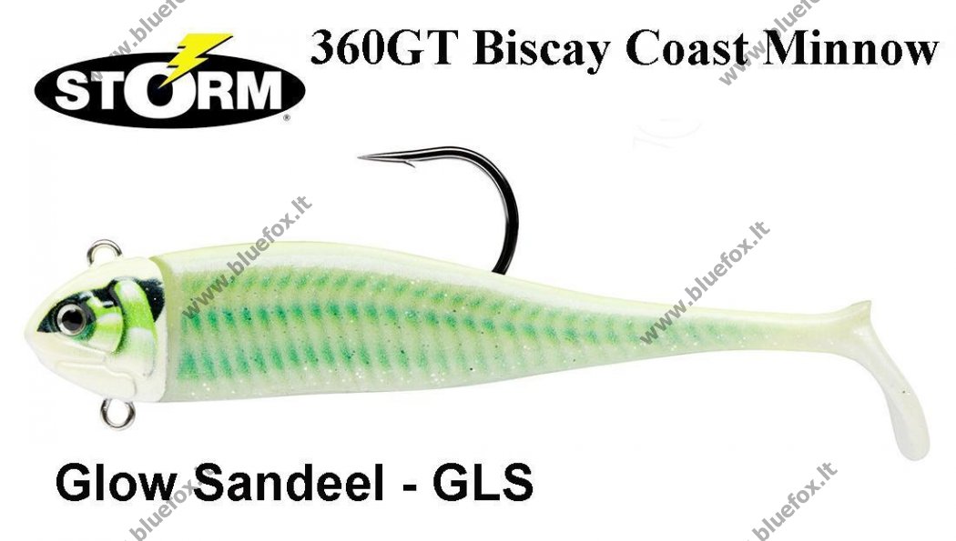 Soft Lure Storm 360GT Coastal Biscay Coast Minnow Glow Sandeel [02
