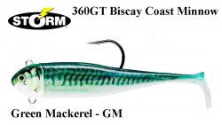 Gummifisc Storm 360GT Coastal Biscay Coast Minnow Green Mackerel