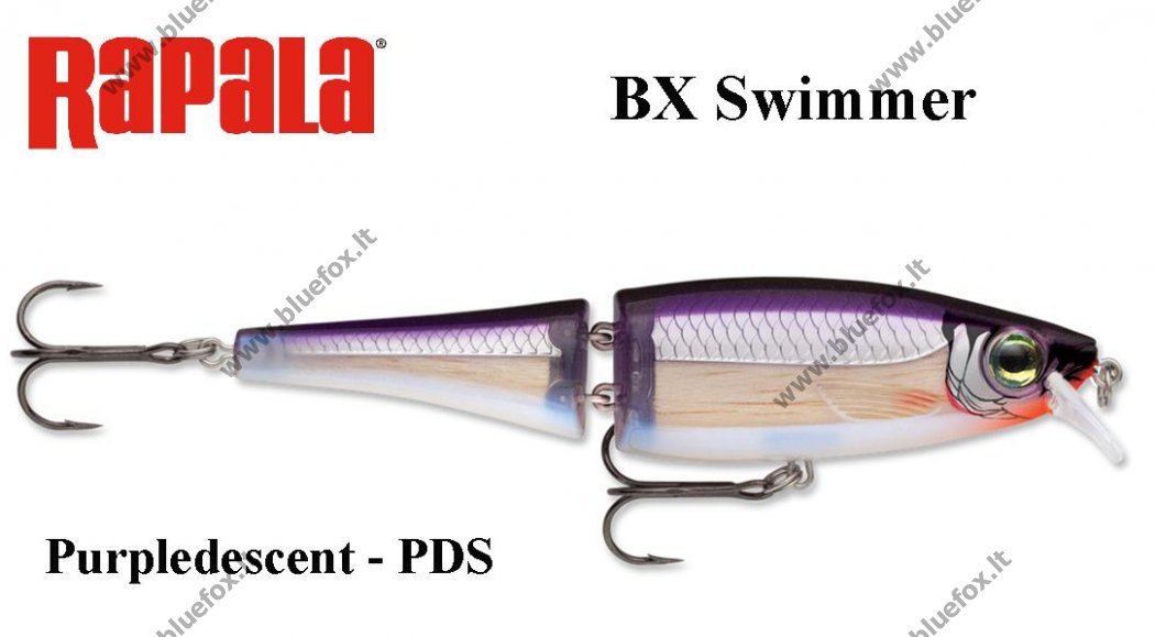 Rapala vobleris BX swimmer BXS12PDS - Purpledescent - Spauskite ant paveikslėlio norint uždaryti