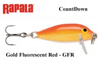 Vobleris Rapala Countdown CD01 Gold fluorescent Red GFR