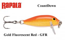 Воблер RAPALA CountDown CD01 Gold fluorescent Red GFR