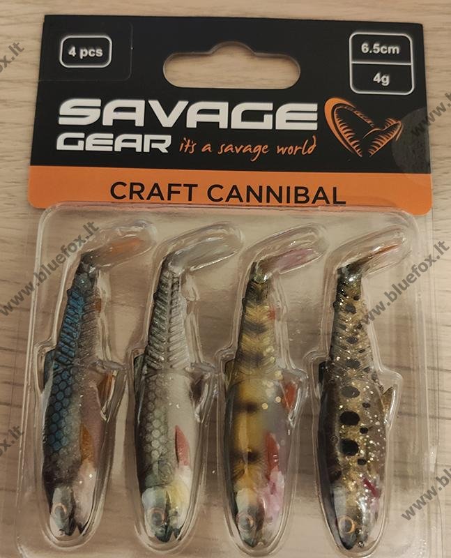 Savage Gear Craft Cannibal Paddletail Clear Water rinkinys - Spauskite ant paveikslėlio norint uždaryti