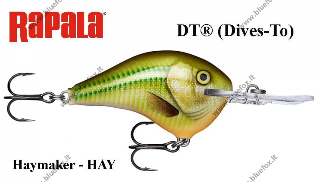 Rapala DT(Dives-To) vobleris DT10HAT Haymaker - Spauskite ant paveikslėlio norint uždaryti