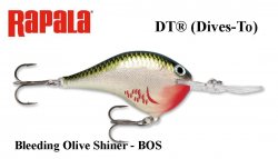 Rapala DT(Dives-To) vobleris DT16BOS Bleeding Olive Shiner
