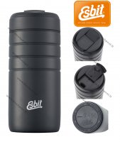 Esbit Majoris Thermo mug with flip top 450ml, black