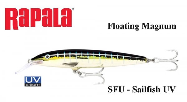 Wobbler Rapala Floating Magnum Sailfish UV