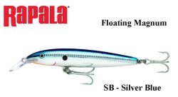 Wobbler Rapala Floating Magnum Silver Blue