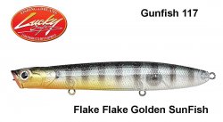 Wobler Lucky Craft Gunfish 117 Flake Flake Golden Sun Fish