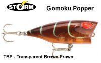 Wobbler Storm Gomoku Popper GPO Transparent Brown Prawn