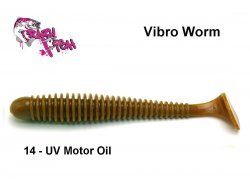 Mīkstās ēsmas Crazy Fish Vibro Worm UV Motor Oil