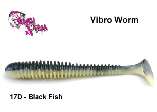 Guminukas Crazy Fish Vibro Worm Black Fish