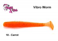 Mīkstās ēsmas Crazy Fish Vibro Worm Carrot