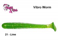 Mīkstās ēsmas Crazy Fish Vibro Worm Lime